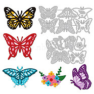 Carbon Steel Cutting Dies Stencils, for DIY Scrapbooking, Photo Album, Decorative Embossing Paper Card, Stainless Steel Color, Butterfly Pattern, 90~91x130~174x0.8mm, 2pcs/set(DIY-WH0309-1077)