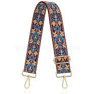 Ethnic Style Embroidered Adjustable Strap Accessory, Dodger Blue, 130x5cm(PW-WG11332-03)