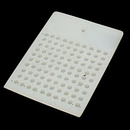 Plastic Bead Counter Boards, for Counting 5mm 100 Beads, White, 67x99x4mm, Bead Size: 5mm(TF004-1)