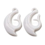Opaque Acrylic Pendants, Moon and Fishtail, 38x23x5.5mm, Hole: 3.5mm, about 315pcs/500g(SACR-L007-059)