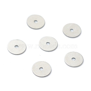 304 Stainless Steel Spacer Beads, Disc, Stainless Steel Color, 6x0.3mm, Hole: 1mm(STAS-H149-37P)