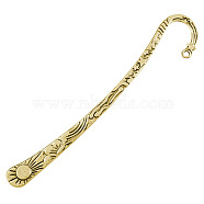 Tibetan Style Bookmark, Lead Free and Cadmium Free, Antique Golden, Size: about 2.3cm wide, 12cm long, hole: 3mm(X-GLF1679Y)