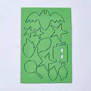Sponge EVA Sheet Foam Paper Sets, With Adhesive Back, Kids Handmade DIY Scrapbooking Craft, Halloween Theme, Green, 15.8x9.85x0.19cm(AJEW-TAC0019-12A)