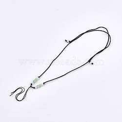 Nylon Cord Necklace Making, with Glass Beads, Black, 11.8 inch~25.1 inch(30~64cm), 1.5mm(MAK-T005-14A-01)