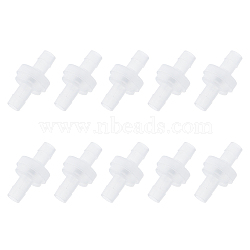 Plastic Aquarium Fish Tank Check Valve, One Way Non Return Valve, White, 37x19mm, Hole: 6mm(KY-WH0046-142C)