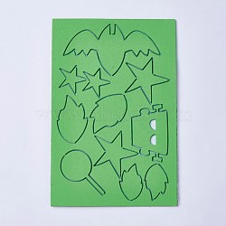 Sponge EVA Sheet Foam Paper Sets, With Adhesive Back, Kids Handmade DIY Scrapbooking Craft, Halloween Theme, Green, 15.8x9.85x0.19cm(AJEW-TAC0019-12A)