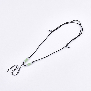 Nylon Cord Necklace Making, with Glass Beads, Black, 11.8 inch~25.1 inch(30~64cm), 1.5mm