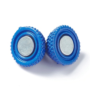 Royal Blue Round Brass Magnetic Clasps