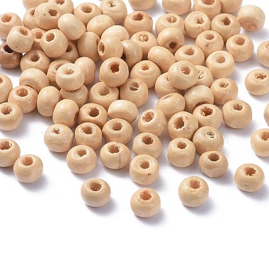 6mm Ivory Round Wood Beads