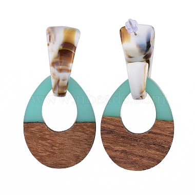 Resin & Wood Stud Earrings(EJEW-JE03482-03)-2