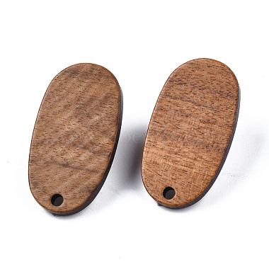 Серьги-гвоздики из орехового дерева(MAK-N032-013)-2