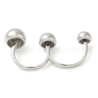 Doppelte Fingerringe aus Messing(RJEW-Q778-55P)-2