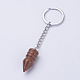 Natural/Synthetic Mixed Stone Pointed Keychain(KEYC-E023-06)-2