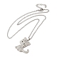 Alloy Rhinestone Cat Pandant Necklace with Cable Chains(NJEW-K248-01P-03)-1