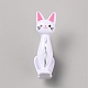 猫の形をしたプラスチック製キッチン食品袋クリップ 1個(AJEW-WH0248-507B)-1