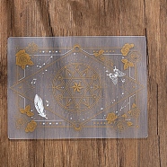 Plastic Cutting Mat, Cutting Board, for Craft Art, Rectangle with Flower Pattern, Clear, 22x30cm(WG67524-01)