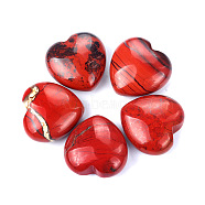 Natural Red Jasper Healing Stones, Heart Stones, Pocket Palm Stones for Reiki Balancing, 30x30mm(PW-WGA91AE-18)