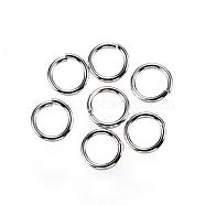304 Stainless Steel Jump Rings, Open Jump Rings, Stainless Steel Color, 6x0.9mm, Inner Diameter: 4.2mm(STAS-D448-099P-6mm)