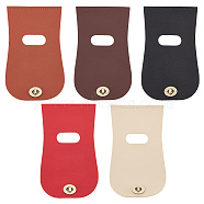 Elite 5Pcs 5 Colors Imitation Leather Bag Cover, with Alloy Twist Lock Clasps, Bag Replacement Accessories, Mixed Color, 23.1x13.5x0.15~22cm, Hole: 1mm & 55x25mm, 1pc/color(FIND-PH0006-67)