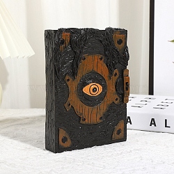 Cross-Border Halloween Demon Eye Horror Book Home Decor Resin Craft Ornament Evil Book Atmosphere, Black, 126x39x74mm(PW-WG45B1E-01)