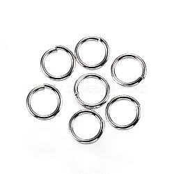 Tarnish Resistant 304 Stainless Steel Jump Rings, Open Jump Rings, Stainless Steel Color, 6x0.9mm, Inner Diameter: 4.2mm(STAS-D448-099P-6mm)