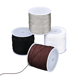 Elite 4Rolls 4 Color Nylon Thread Nylon String for Beading Jewelry Making, Mixed Color, 0.8mm, about 109.36 yards(100m)/roll, 4 color, 1roll/color, 4rolls(NWIR-PH0001-87)