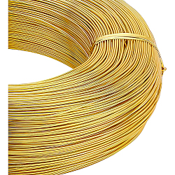 Round Aluminum Wire, for Jewelry Making, Gold, 20 Gauge, 0.8mm, about 984.25 Feet(300m)/500g(AW-BC0007-0.8mm-14)