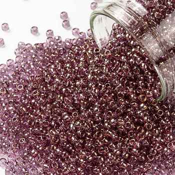TOHO Round Seed Beads, Japanese Seed Beads, (628) Pink Rose Gold Luster, 11/0, 2.2mm, Hole: 0.8mm, about 5555pcs/50g