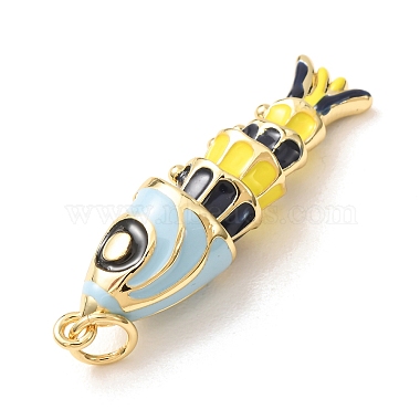 Brass with Enamel Pendants(KK-CBA2F11-04G-04)-2