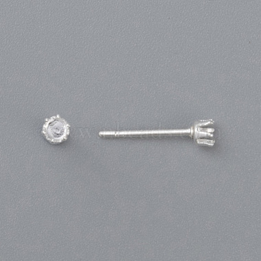 304 Stainless Steel Stud Earring Findings(STAS-D448-087S-3mm)-2