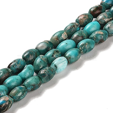 Light Sea Green Rice Imperial Jasper Beads