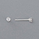 304 Stainless Steel Stud Earring Findings(STAS-D448-087S-3mm)-2