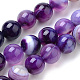 Natural Striped Agate/Banded Agate Beads Strands(G-S259-04F-8mm)-1