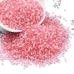 Imitation Cat Eyes Glass Seed Beads, Dyed, Cylinder, Pale Violet Red, 1.6x1.3mm, Hole: 0.8mm, about 1333pcs/10g(X1-SEED-H003-03D)