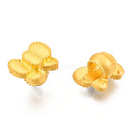 Alloy Shank Buttons, 1-Hole, Cadmium Free & Lead Free, Bowknot, Matte Gold Color, 9x11x7.5mm, Hole: 3.5mm(PALLOY-N176-01)
