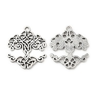 Tibetan Style Alloy Pendants, Tree of Life, Antique Silver, 31.5x27x1.5mm, Hole: 2.5mm(PALLOY-I220-09AS)