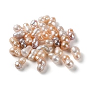 Natural Keshi Pearl Cultured Freshwater Pearl Beads, Baroque Pearls, Undrilled/No Hole, Gourd, Antique White, 12~17x7.5~10.5mm(PEAR-E020-30)