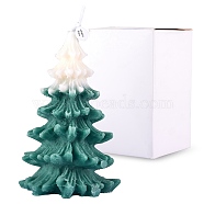 Christmas Tree Candles, Scented Candles Gifts, with Box, for Family Gatherings Christmas Parties Holiday New Year Decoration, Green, 11.3x7cm(JX290B)