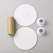 Paper Thread Winding Bobbins, with Plastic Finding, for Cross-Stitch Embroidery Sewing Tool, White, 60x80mm(DIY-WH0032-52E)