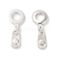 Rack Plating Brass Charms, 925 Sterling Silver Plated, 13x9x5mm, Hole: 1.2mm(KK-Q807-06S)
