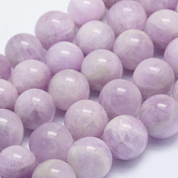 Natural Kunzite Beads Strands, Spodumene Beads, Round, Grade A-, 12mm, Hole: 1mm, about 32pcs/strand, 15.7 inch(40cm)(G-L478-13-12mm)