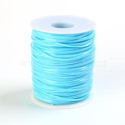 Flat PVC Cords, for Jewelry Making, Medium Turquoise, 2.3mm, , about 50 yards/roll(OCOR-R079-01A)