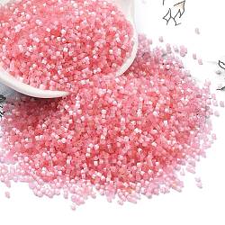 Imitation Cat Eyes Glass Seed Beads, Dyed, Cylinder, Pale Violet Red, 1.6x1.3mm, Hole: 0.8mm, about 1333pcs/10g(X1-SEED-H003-03D)