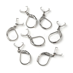 304 Stainless Steel Leverback Earring Findings with Pendant Bails, Stainless Steel Color, 23.5x12x2.5mm, Pin: 0.8mm and 0.6mm(STAS-WH0043-04P)