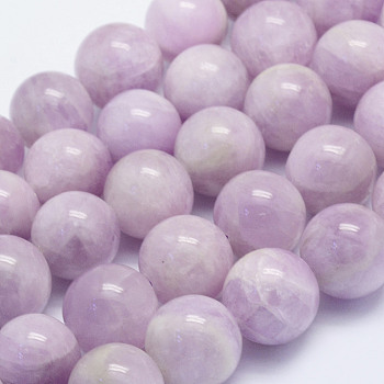 Natural Kunzite Beads Strands, Spodumene Beads, Round, Grade A-, 12mm, Hole: 1mm, about 32pcs/strand, 15.7 inch(40cm)