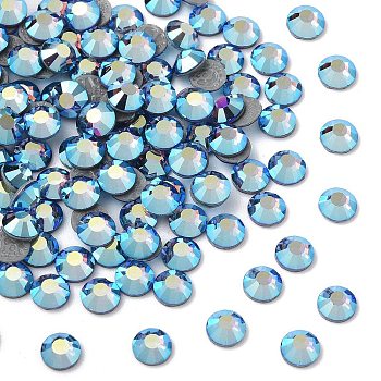 Preciosa&reg Crystal Hotfix Flatback Stones, Czech Crystal, Round(438 11 612 Chaton Rose VIVA 12 &reg), 20320 200 Blue Violet AB, SS8(2.3~2.5mm)