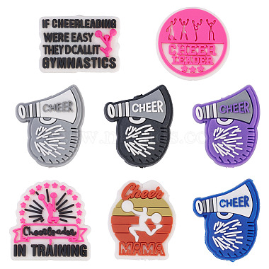 8Pcs 8 Styles Cheer Theme PVC Plastic Beads(FIND-TA0008-71)-3