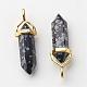 Natural Snowflake Obsidian Pointed Pendants(G-G902-A05)-1