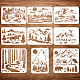 Forest Theme PET Hollow Out Drawing Painting Stencils(DIY-WH0394-0257)-1