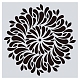 Flower Pattern Eco-Friendly PET Plastic Hollow Painting Silhouette Stencil(DRAW-PW0008-02H)-1